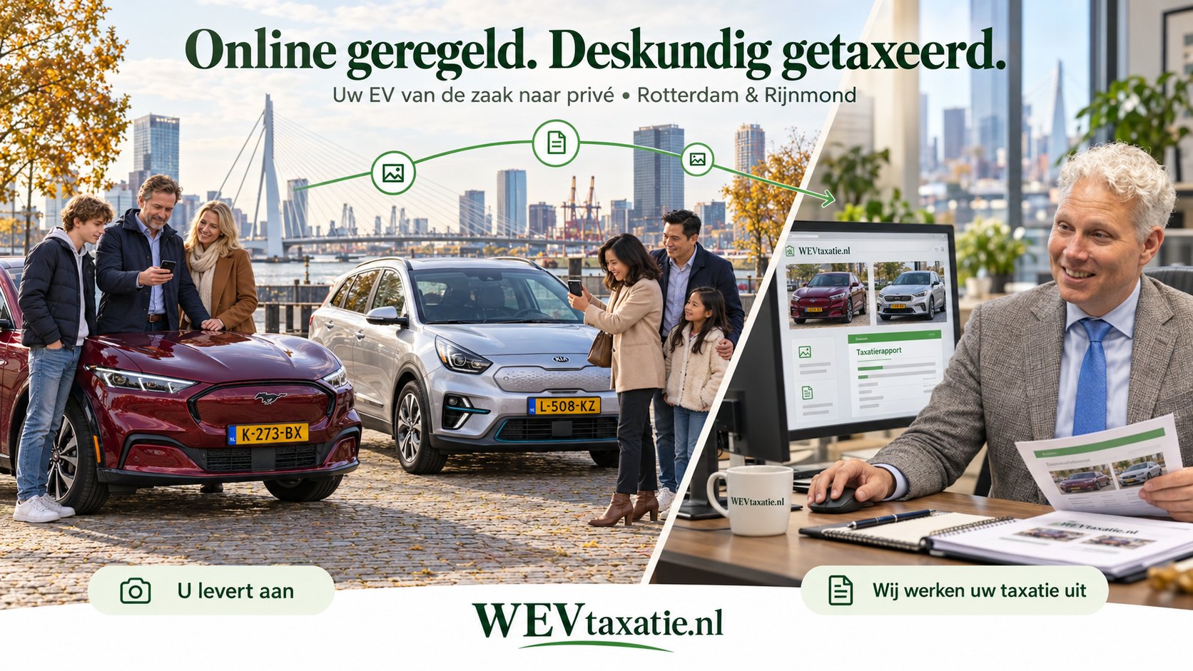 Uw EV van de zaak naar privé in Rotterdam en Rijnmond?